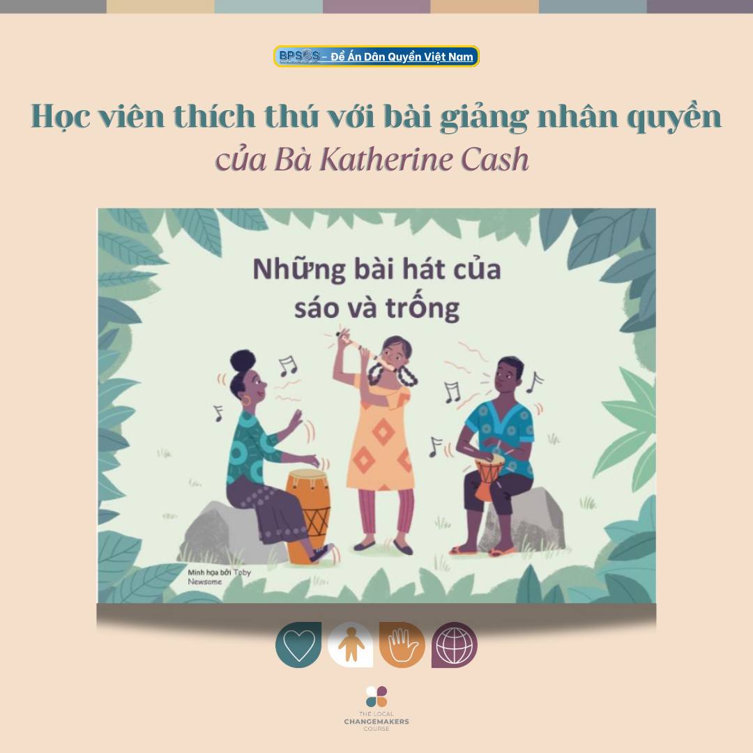Học viên thích thú với bài giảng nhân quyền của bà Katherine Cash  